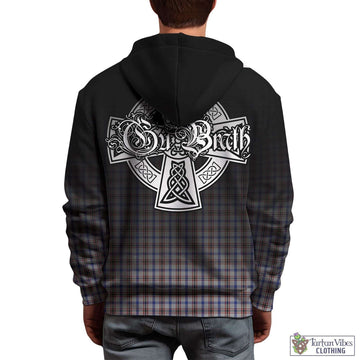 Tartan Vibes Clothing Boswell Tartan Hoodie Featuring Alba Gu Brath Family Crest Celtic Inspired