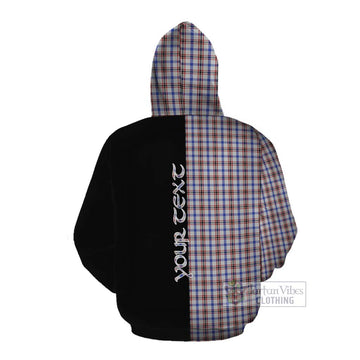 Boswell Tartan Cotton Hoodie with Family Crest and Half Of Me Style Pullover Hoodie - Tartan Vibes Clothing