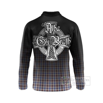 Boswell Tartan Long Sleeve Polo Shirt Featuring Alba Gu Brath Family Crest Celtic Inspired - Tartan Vibes Clothing