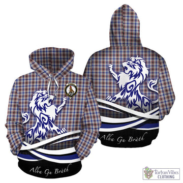 Boswell Tartan Hoodie with Alba Gu Brath Regal Lion Emblem - Tartan Vibes Clothing
