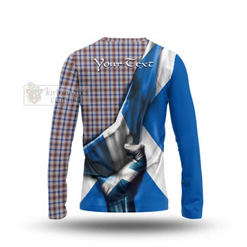 Boswell Tartan Long Sleeve T-Shirt with Family Crest Scotland Patriotic Style - Tartan Vibes Clothing