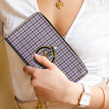 Boswell Tartan Women's Leather Wallet with Family Crest - Tartan Vibes Clothing