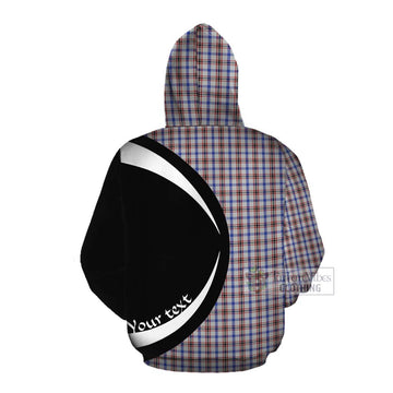 Boswell Tartan Cotton Hoodie with Family Crest Circle Style Pullover Hoodie - Tartan Vibes Clothing
