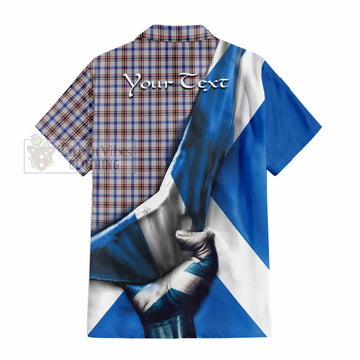 Boswell Tartan Hawaiian Shirt with Family Crest Scotland Patriotic Style - Tartan Vibes Clothing