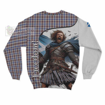 Boswell Crest Tartan Sweatshirt Inspired by the Freedom of Scottish Warrior - Tartan Vibes Clothing