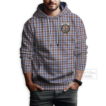 Boswell Tartan Hoodie with Family Crest Celtic Skull Style - Tartan Vibes Clothing