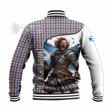 Boswell Crest Tartan Baseball Jacket Inspired by the Freedom of Scottish Warrior - Tartan Vibes Clothing