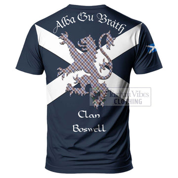 Boswell Tartan Lion Rampant T-Shirt Proudly Display Your Heritage with Alba Gu Brath and Clan Name - Tartan Vibes Clothing