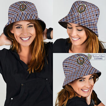 Boswell Tartan Bucket Hat with Family Crest - Tartan Vibes Clothing