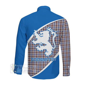 Boswell Family Crest Tartan Long Sleeve Button Shirt Celebrate Saint Andrew's Day in Style Men's Shirt - Tartan Vibes Clothing