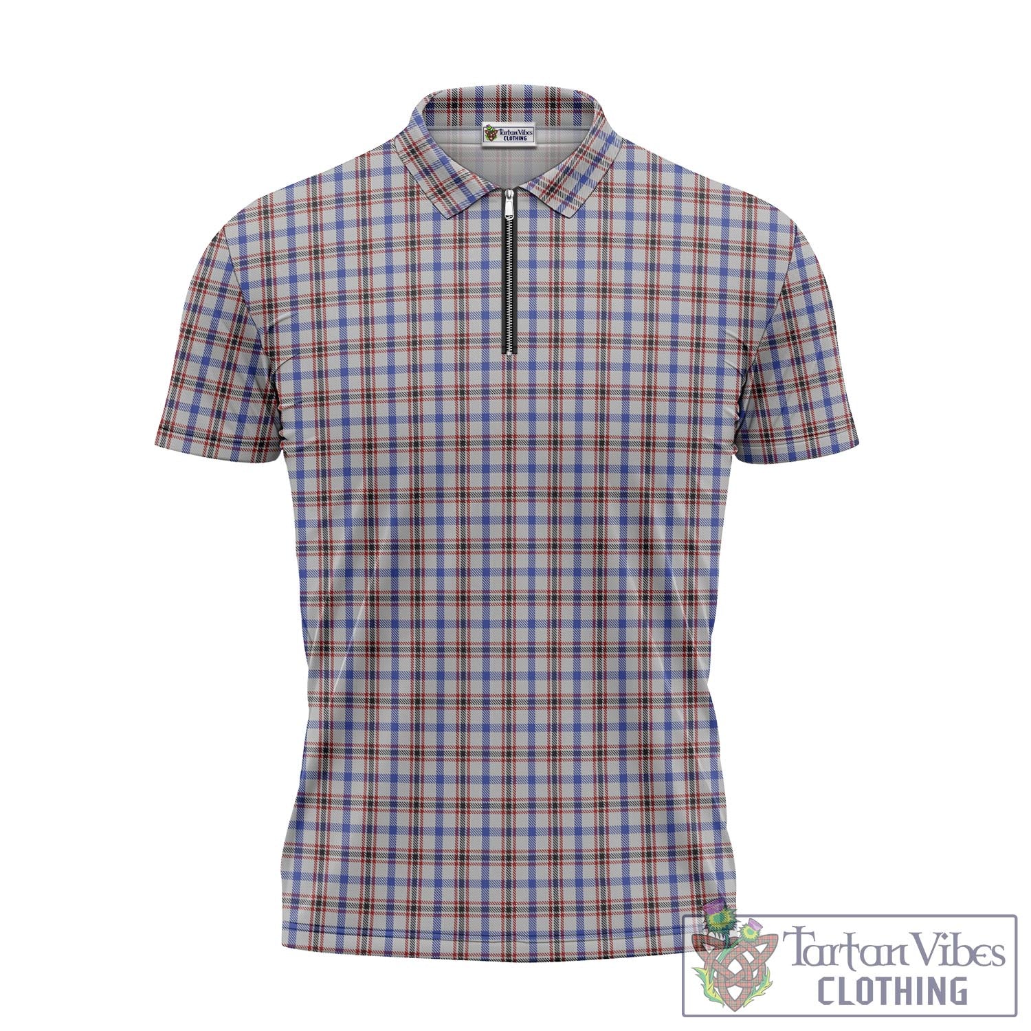Boswell Tartan Zipper Polo Shirt - Tartan Vibes Clothing