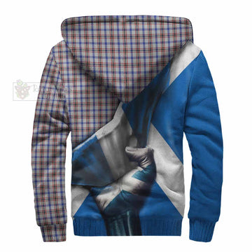 Boswell Tartan Sherpa Hoodie with Family Crest Scotland Patriotic Style - Tartan Vibes Clothing