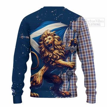 Boswell Tartan Family Crest Knitted Sweater with Scottish Majestic Lion - Tartan Vibes Clothing