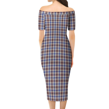 Boswell Tartan Off Shoulder Lady Dress - Tartan Vibes Clothing