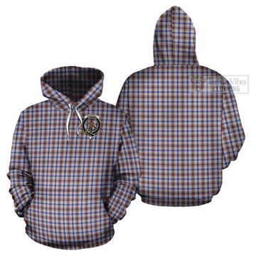 Boswell Tartan Cotton Hoodie with Family Crest - Tartan Vibes Clothing