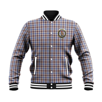Boswell Tartan Baseball Jacket with Family Crest