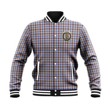 Boswell Tartan Baseball Jacket with Family Crest - Tartan Vibes Clothing