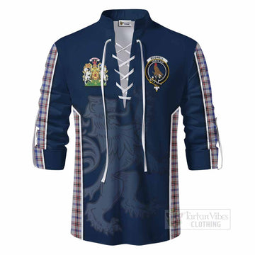 Boswell Tartan Ghillie Kilt Shirt with Family Crest and Lion Rampant Vibes Sport Style - Tartan Vibes Clothing