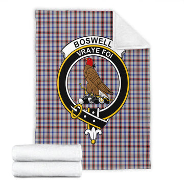 Boswell Tartan Blanket with Family Crest