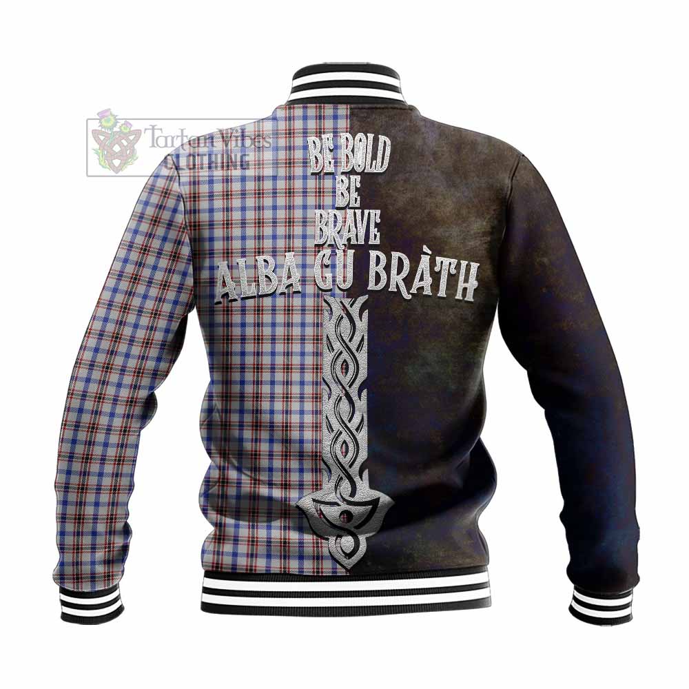 Boswell Tartan Family Crest Baseball Jacket Alba Gu Brath Be Brave Lion Ancient Style - Tartan Vibes Clothing