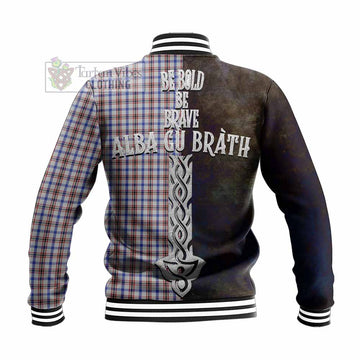 Boswell Tartan Family Crest Baseball Jacket Alba Gu Brath Be Brave Lion Ancient Style