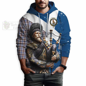 Boswell Tartan Hoodie with Family Crest Scottish Bagpiper Vibes - Tartan Vibes Clothing