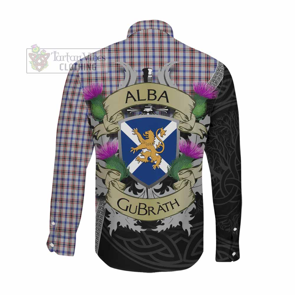 Boswell Tartan Family Crest Long Sleeve Button Shirt Lion Rampant Royal Thistle Shield Celtic Inspired Men's Shirt - Tartan Vibes Clothing