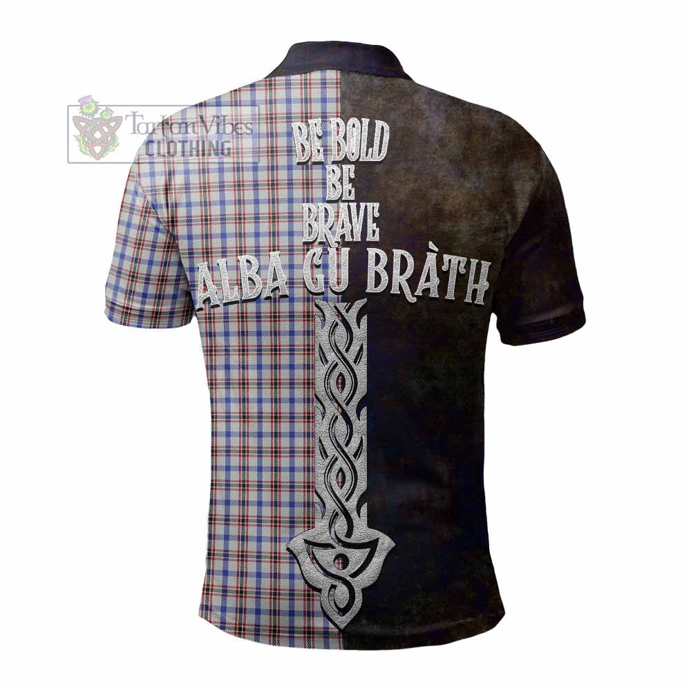 Tartan Vibes Clothing Boswell Tartan Family Crest Polo Shirt Alba Gu Brath Be Brave Lion Ancient Style