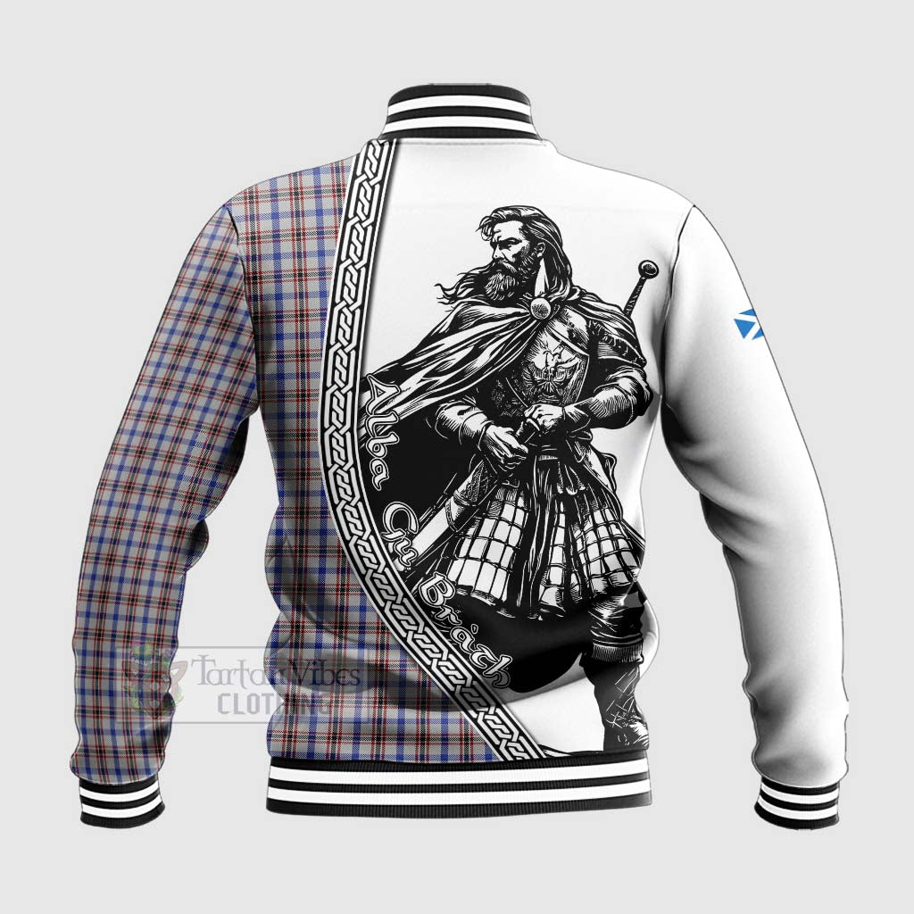 Boswell Tartan Clan Crest Baseball Jacket with Highlander Warrior Celtic Style - Tartan Vibes Clothing