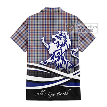 Boswell Tartan Hawaiian Shirt with Alba Gu Brath Regal Lion Emblem - Tartan Vibes Clothing