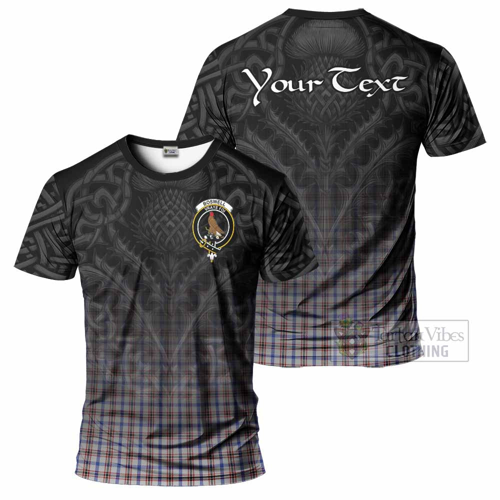 Boswell Tartan T-Shirt with Family Crest Celtic Thistle Vibes - Tartan Vibes Clothing