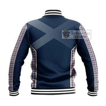 Boswell Tartan Baseball Jacket with Family Crest and Lion Rampant Vibes Sport Style - Tartan Vibes Clothing