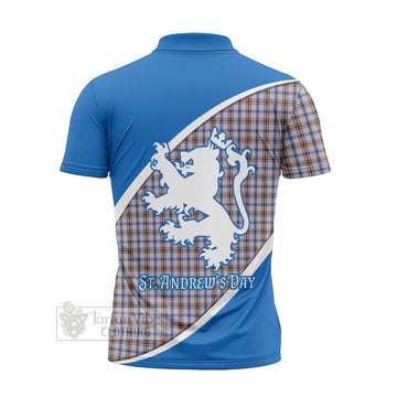 Boswell Family Crest Tartan Zipper Polo Shirt Celebrate Saint Andrew's Day in Style - Tartan Vibes Clothing