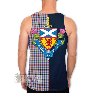 Boswell Tartan Men's Tank Top Alba with Scottish Lion Royal Arm Half Style - Tartan Vibes Clothing