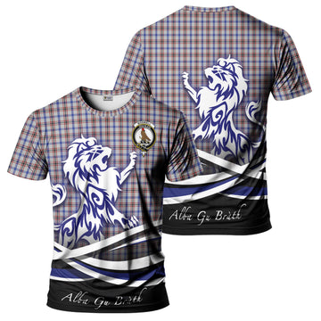 Boswell Tartan T-Shirt with Alba Gu Brath Regal Lion Emblem - Tartan Vibes Clothing