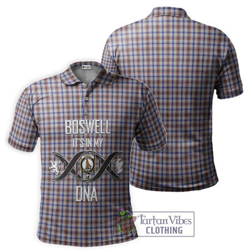 Boswell Tartan Polo Shirt with Family Crest DNA In Me Style - Tartan Vibes Clothing