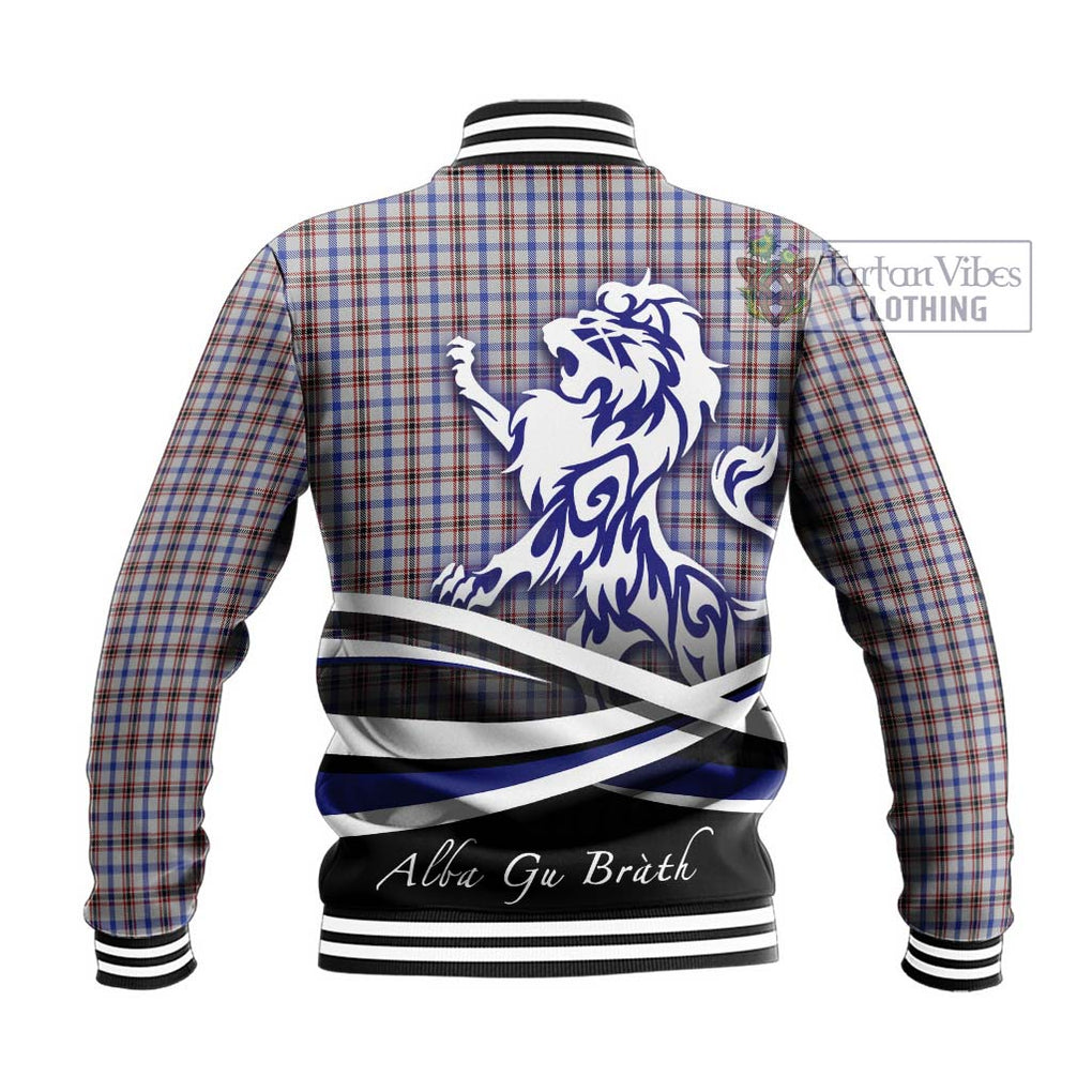 Boswell Tartan Baseball Jacket with Alba Gu Brath Regal Lion Emblem - Tartan Vibes Clothing