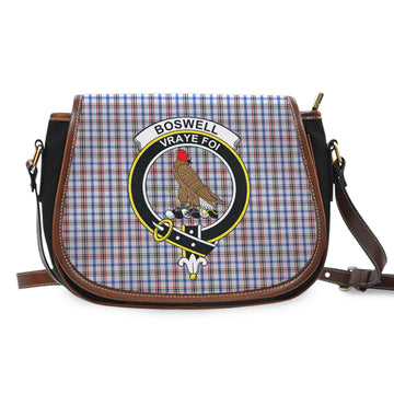 Boswell Tartan Saddle Bag with Family Crest