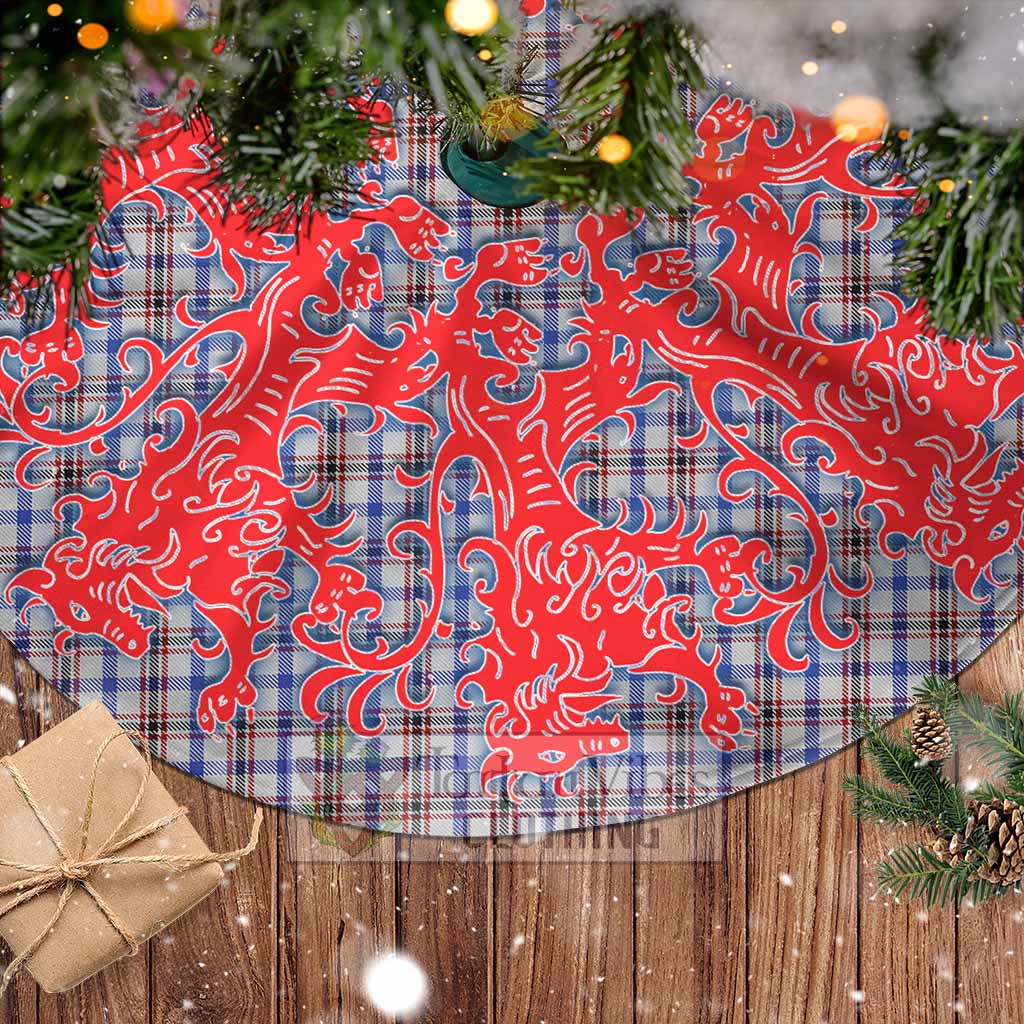 Boswell Tartan Christmas Tree Skirt Lion Rampant Style - Tartan Vibes Clothing