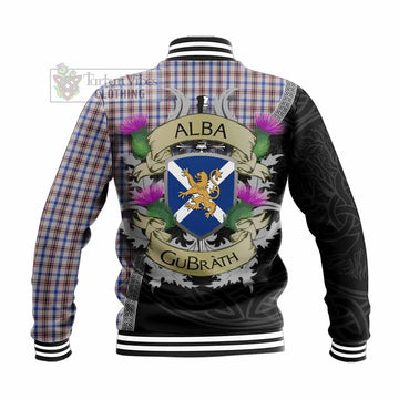 Boswell Tartan Family Crest Baseball Jacket Lion Rampant Royal Thistle Shield Celtic Inspired - Tartan Vibes Clothing