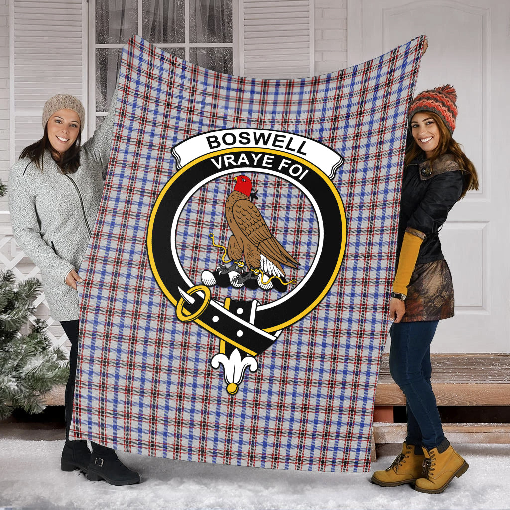 Boswell Tartan Blanket with Family Crest - Tartan Vibes Clothing