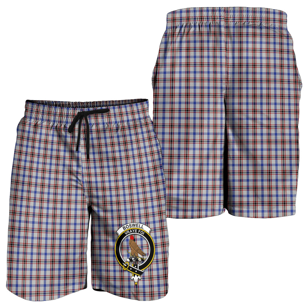Boswell Tartan Mens Shorts with Family Crest - Tartan Vibes Clothing