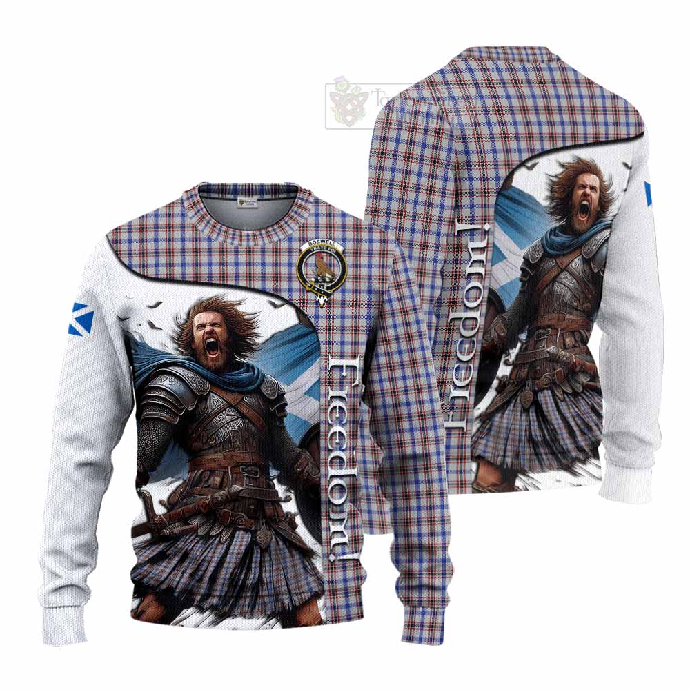 Boswell Crest Tartan Knitted Sweater Inspired by the Freedom of Scottish Warrior - Tartan Vibes Clothing