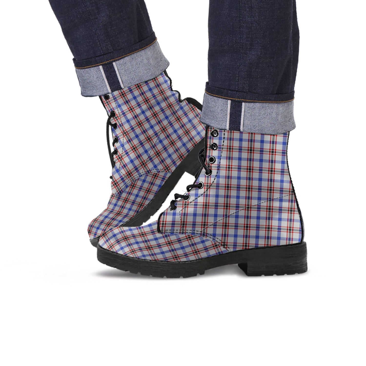 Boswell Tartan Leather Boots - Tartan Vibes Clothing