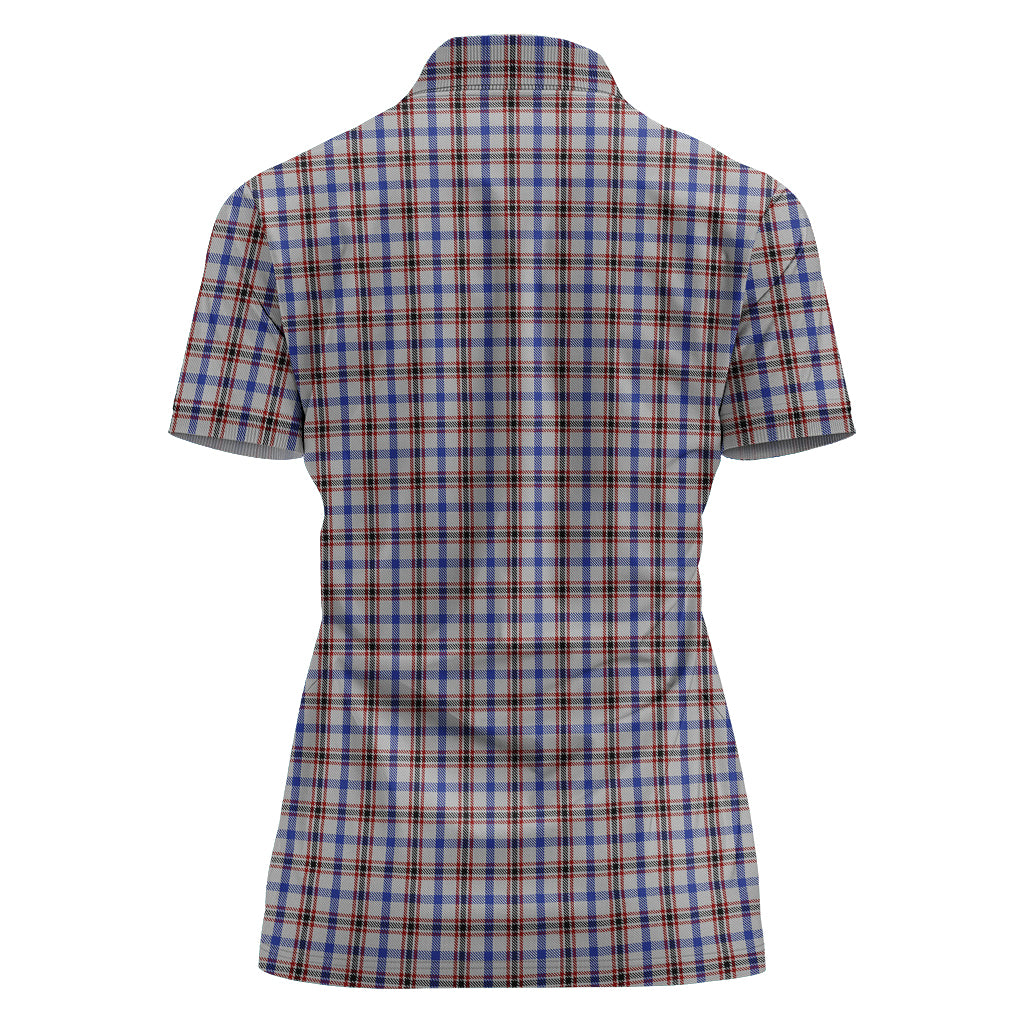 Boswell Tartan Polo Shirt with Family Crest For Women - Tartanvibesclothing