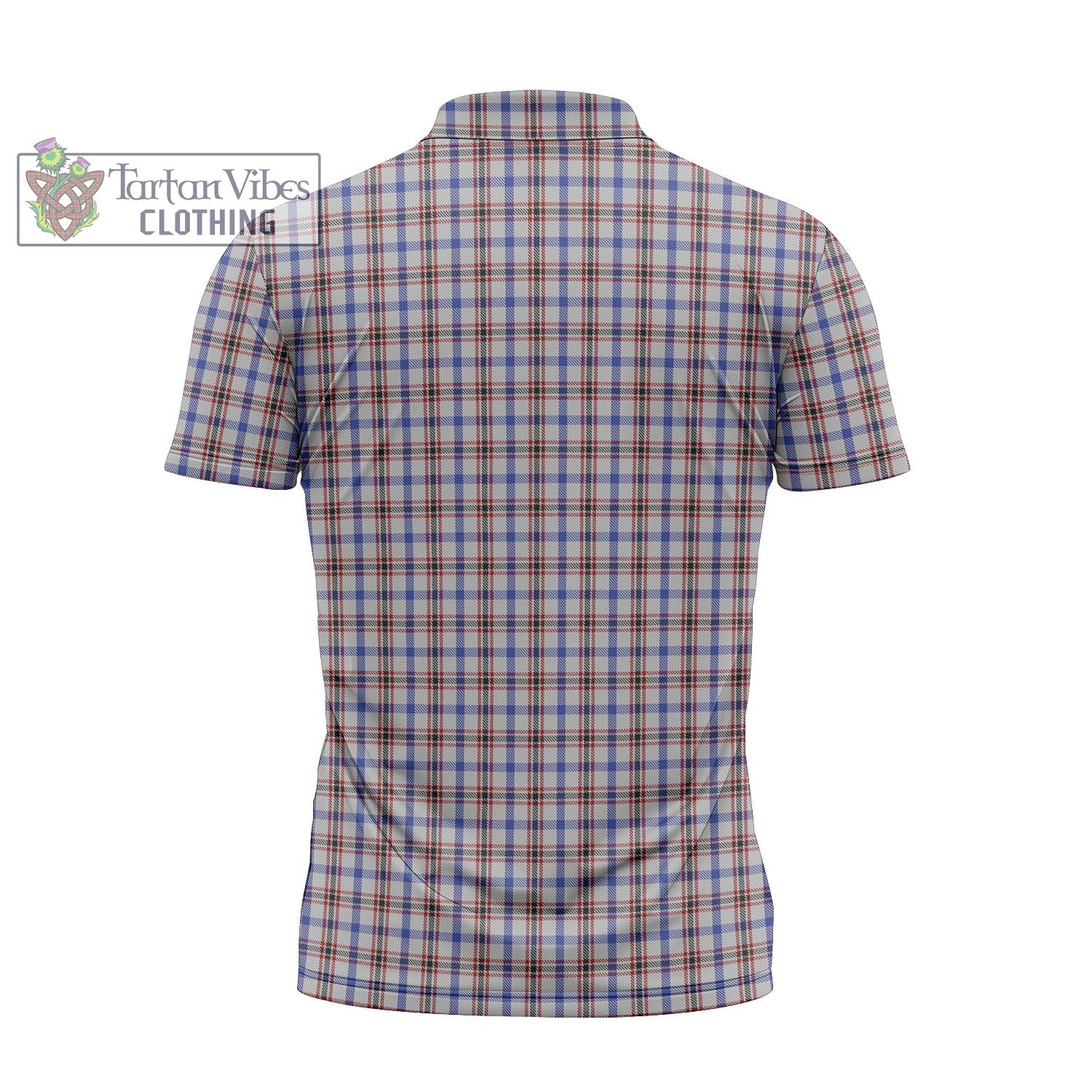 Boswell Tartan Zipper Polo Shirt with Family Crest - Tartan Vibes Clothing