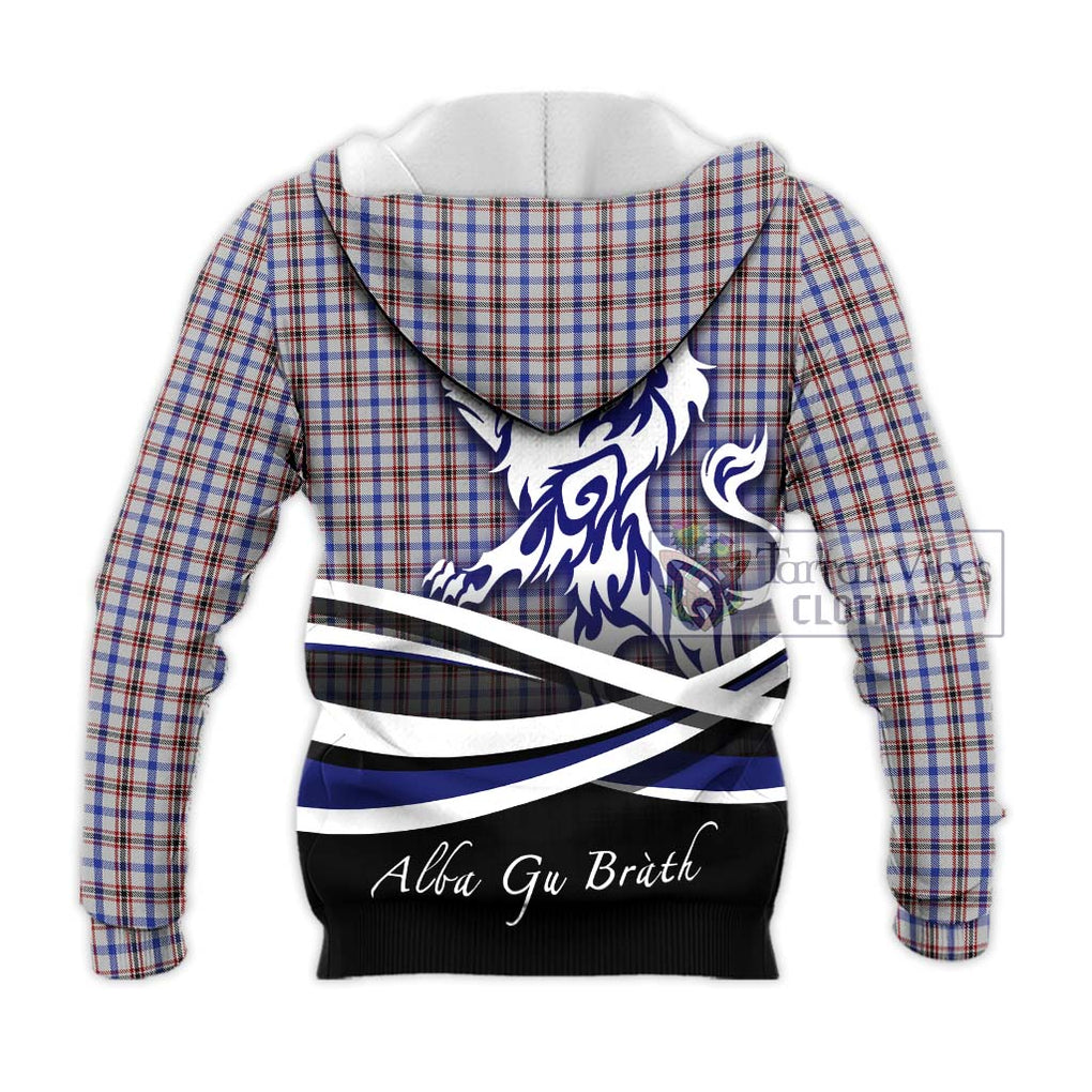 Boswell Tartan Knitted Hoodie with Alba Gu Brath Regal Lion Emblem - Tartan Vibes Clothing