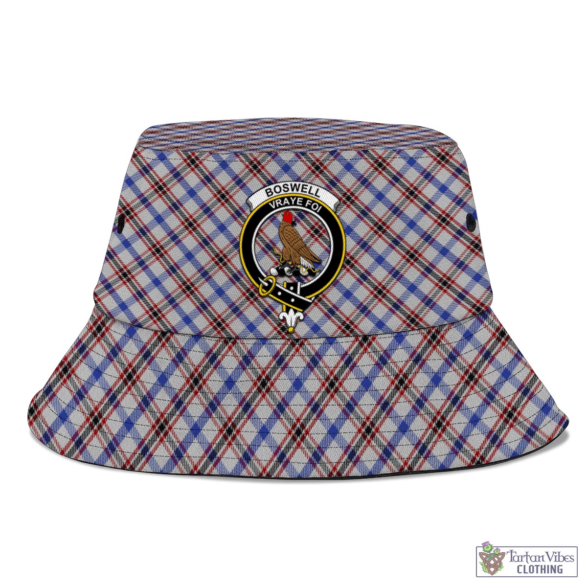 Boswell Tartan Bucket Hat with Family Crest - Tartan Vibes Clothing