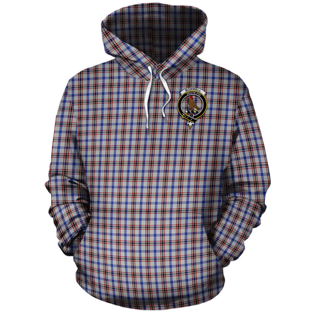 Boswell Tartan Hoodie with Family Crest - Tartanvibesclothing