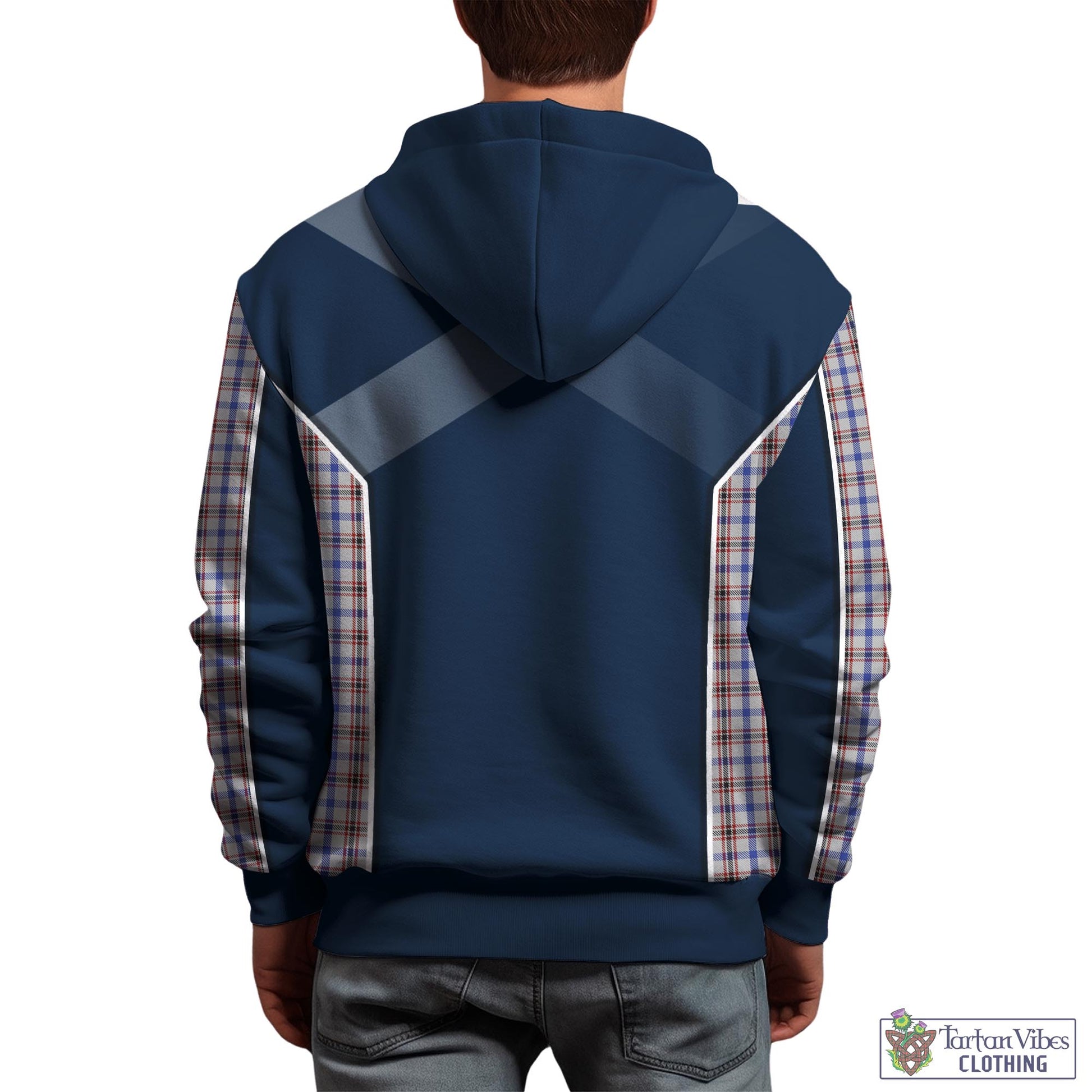 Tartan Vibes Clothing Boswell Tartan Hoodie with Family Crest and Lion Rampant Vibes Sport Style
